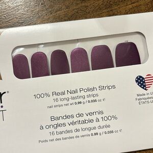 Color Street nails Burgundy purple shiny glitter